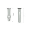 Tech-Protect Silicone dirželis, skirtas Apple Watch 8/9/10/11/12/SE 40/41/42 mm, pilkas