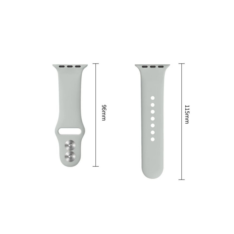 Tech-Protect Silicone dirželis, skirtas Apple Watch 8/9/10/11/12/SE 40/41/42 mm, pilkas