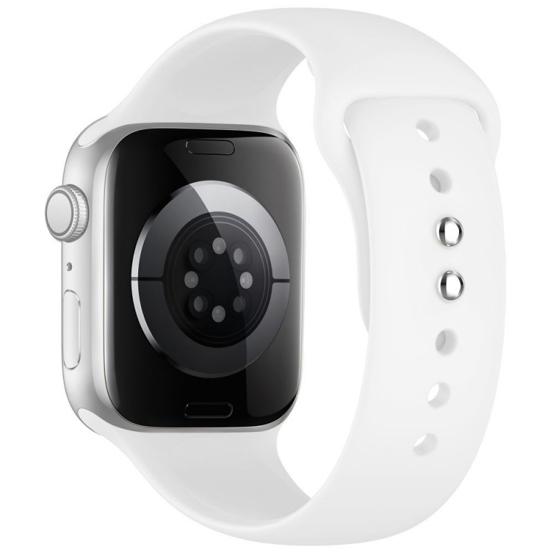 Tech-Protect Silicone dirželis, skirtas Apple Watch 8/9/10/11/12/SE 40/41/42 mm, baltas