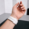 Tech-Protect Silicone dirželis, skirtas Apple Watch 8/9/10/11/12/SE 40/41/42 mm, baltas