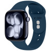Tech-Protect Silicone dirželis, skirtas Apple Watch 8/9/10/11/12/SE 40/41/42 mm, tamsiai mėlynas