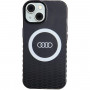 Audi IML Big Logo MagSafe dėklas iPhone 15 / 14 / 13, juodas (AUDI000075)