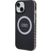 Audi IML Big Logo MagSafe dėklas iPhone 15 / 14 / 13, juodas (AUDI000075)