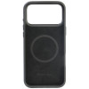 Audi R8 Genuine Leather MagSafe dėklas iš natūralios odos iPhone 18 Pro Max / 17 Pro Max, juodas su raudonu (AUDI000240)