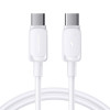 Joyroom S-A14 Multi-Color Series USB-C - USB-C laidas, 60 W, 480 Mbps, 1,2 m, baltas (S-CC100A141W)