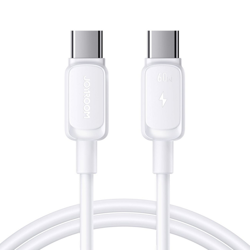Joyroom S-A14 Multi-Color Series USB-C - USB-C laidas, 60 W, 480 Mbps, 1,2 m, baltas (S-CC100A141W)