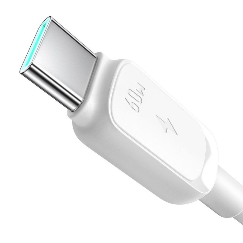 Joyroom S-A14 Multi-Color Series USB-C - USB-C laidas, 60 W, 480 Mbps, 1,2 m, baltas (S-CC100A141W)