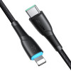 Joyroom Starry Series SA32-CC3 USB-C - USB-C kabelis, 60 W, 480 Mbps, 1 m, juodas
