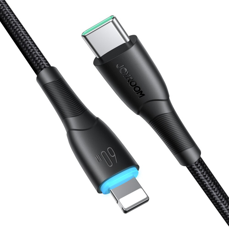 Joyroom Starry Series SA32-CC3 USB-C - USB-C kabelis, 60 W, 480 Mbps, 1 m, juodas
