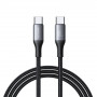 Joyroom Flash Series S-A28 USB-C - USB-C kabelis, 60 W, 480 Mbps, 1 m, juodas