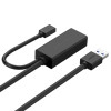UGREEN US175 USB 3.0 ilginamasis kabelis su micro USB maitinimo prievadu, 5 m, juodas