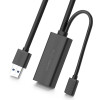 UGREEN US175 USB 3.0 ilginamasis kabelis su micro USB maitinimo prievadu, 5 m, juodas
