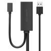 UGREEN US175 USB 3.0 ilginamasis kabelis su micro USB maitinimo prievadu, 5 m, juodas