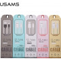 USAMS US-SJ098 U-Turn Micro USB – USB kabelis, 2 A, 1 m, juodas