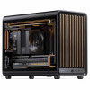 Jonsbo D33 Wood kompiuterio korpusas, Micro-ATX, mATX, grūdintas stiklas, juodas, mediena