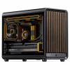 Jonsbo D33 Wood kompiuterio korpusas, Micro-ATX, mATX, grūdintas stiklas, juodas, mediena