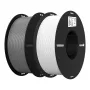 Creality PLA+ 3D spausdintuvo gija 1,75 mm, balta + pilka, 2 ritės po 1 kg, 3301010365