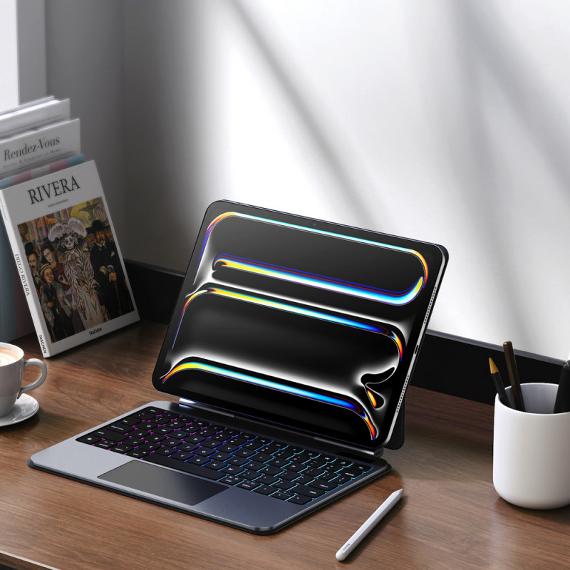 Dux Ducis MK serijos dėklas su klaviatūra, skirtas iPad Pro 11″ (2024), juodas