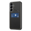 Dux Ducis Rafi II dėklas Samsung Galaxy S25 su stovu ir piniginėle, juodas