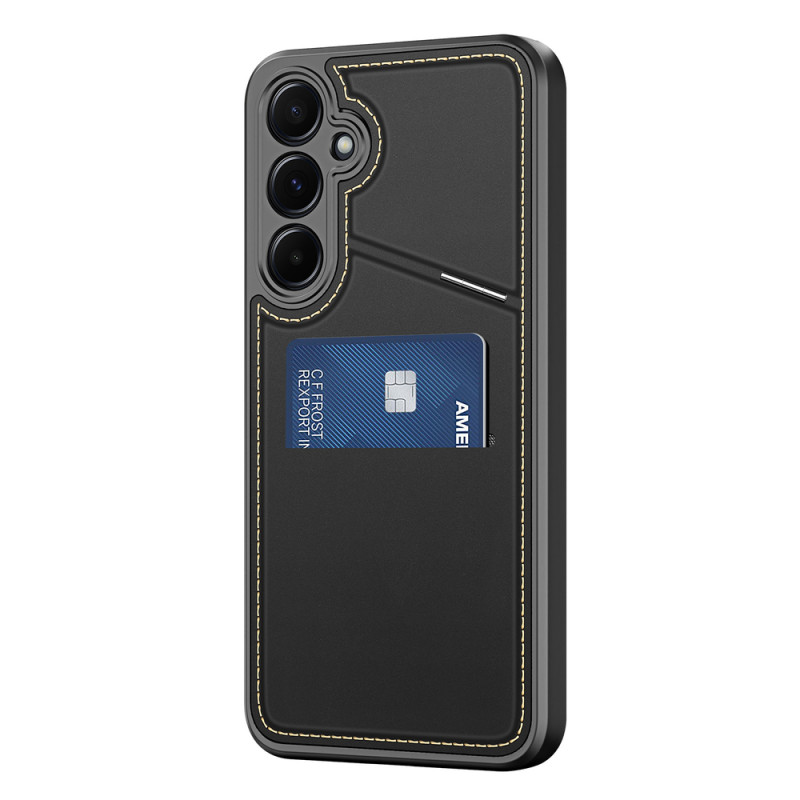 Dux Ducis Rafi II dėklas Samsung Galaxy S25 su stovu ir piniginėle, juodas