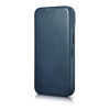 iCarer CE Oil Wax Premium Leather Folio Case magnetinis atverčiamas dėklas, skirtas iPhone 14 Plus, MagSafe, mėlynas (AKI14220707-BU)