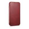iCarer CE Oil Wax Premium Leather Folio Case magnetinis atverčiamas dėklas, skirtas iPhone 14 Plus, MagSafe, raudonas (AKI14220707-RD)