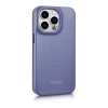 iCarer CE Premium Leather Folio Case odinis dėklas, skirtas Apple iPhone 14 Pro Max, MagSafe, šviesiai violetinis (ICR419)