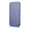 iCarer CE Premium Leather Folio Case odinis dėklas, skirtas Apple iPhone 14 Pro Max, MagSafe, šviesiai violetinis (ICR419)