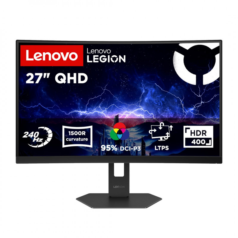 Lenovo Legion 27Q-2c žaidimų monitorius, 27 colių, WQHD, 240 Hz, išlenktas, 67EFGAC1EU
