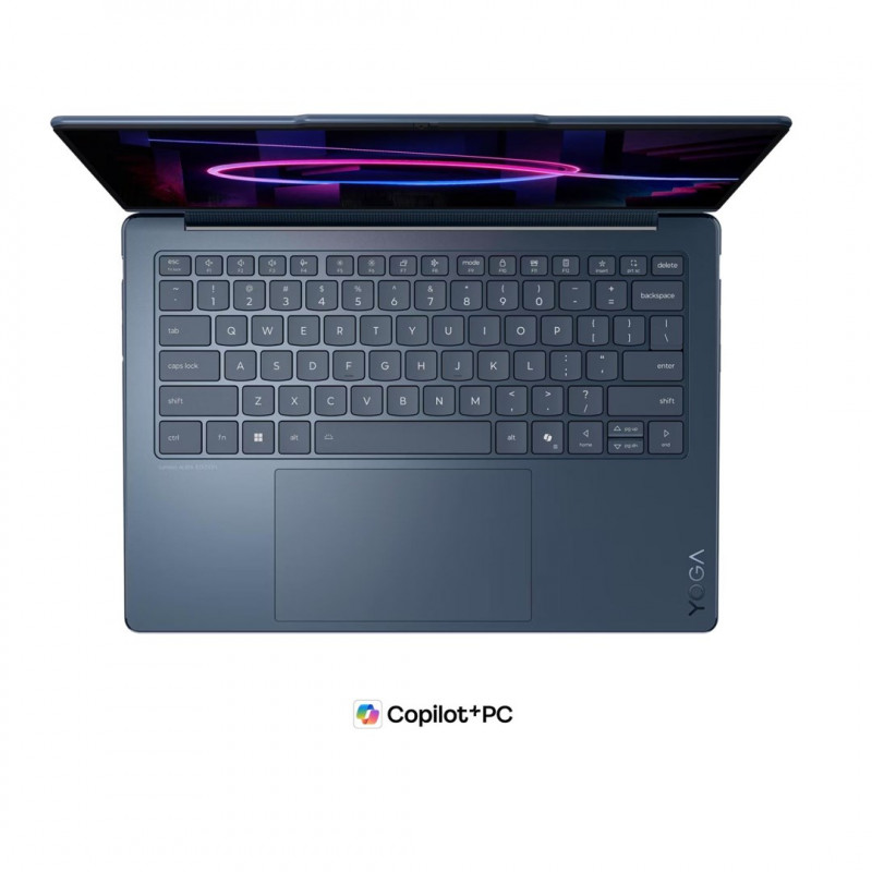 Lenovo Yoga 9i 2-in-1 Aura Edition 14IPH11 83SE001XPB nešiojamasis kompiuteris, 14" 2,8K OLED jutiklinis ekranas, Intel Core Ultra 7 355, 32 GB RAM, 512 GB SSD, mėlynas