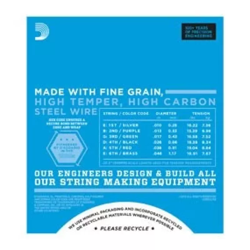 Daddario D'Addario EXL110 Regular Light elektrinės gitaros stygos, 10-46