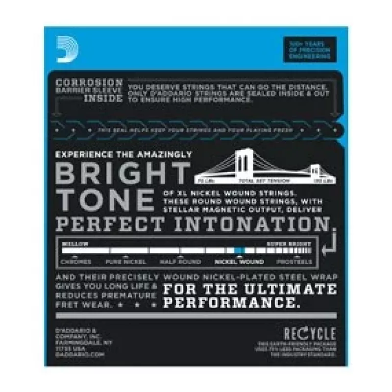 Daddario D'Addario EXL120 Super Light elektrinės gitaros stygos, 9-42