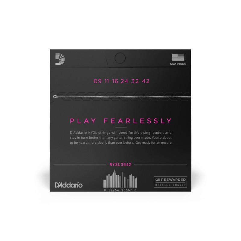 Daddario D'Addario NYXL0942 elektrinės gitaros stygos, 09–42