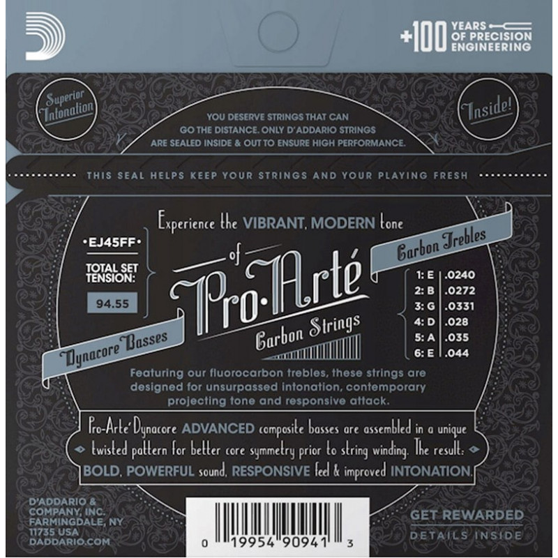 Daddario D'Addario EJ45FF Pro-Arté Carbon klasikinės gitaros stygos