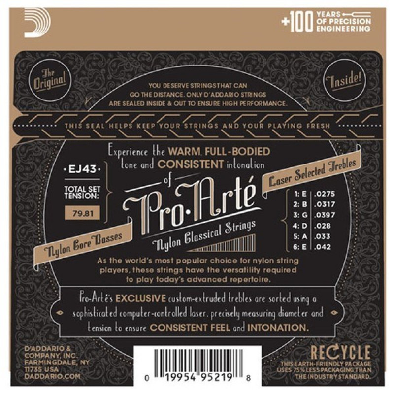 Daddario D'Addario EJ43 Pro-Arté Carbon klasikinės gitaros stygos