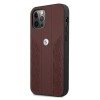 BMW BMHCP12MRSPPR Curve Perforate odinis kietasis dėklas, skirtas Apple iPhone 12 / 12 Pro, raudonas