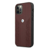 BMW BMHCP12LRSPPR Curve Perforate odinis kietasis dėklas, skirtas Apple iPhone 12 Pro Max, raudonas
