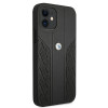 BMW BMHCP12SRSPPK Curve Perforate odinis kietasis dėklas, skirtas Apple iPhone 12 mini, juodas