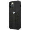 BMW BMHCP12LRSPPK Curve Perforate odinis kietasis dėklas, skirtas Apple iPhone 12 Pro Max, juodas