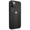 BMW BMHCP12LRSPPK Curve Perforate odinis kietasis dėklas, skirtas Apple iPhone 12 Pro Max, juodas