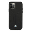 BMW BMHCP12MRSCSK Perforate Sides odinis kietasis dėklas, skirtas Apple iPhone 12 / 12 Pro, juodas