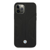 BMW BMHCP12LRSCSK Perforate Sides odinis kietasis dėklas, skirtas Apple iPhone 12 Pro Max, juodas