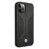 BMW BMHCP12LRSCSK Perforate Sides odinis kietasis dėklas, skirtas Apple iPhone 12 Pro Max, juodas