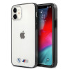 BMW BMHCP12SMBTOK Sandblast kietasis dėklas, skirtas Apple iPhone 12 mini, skaidrus