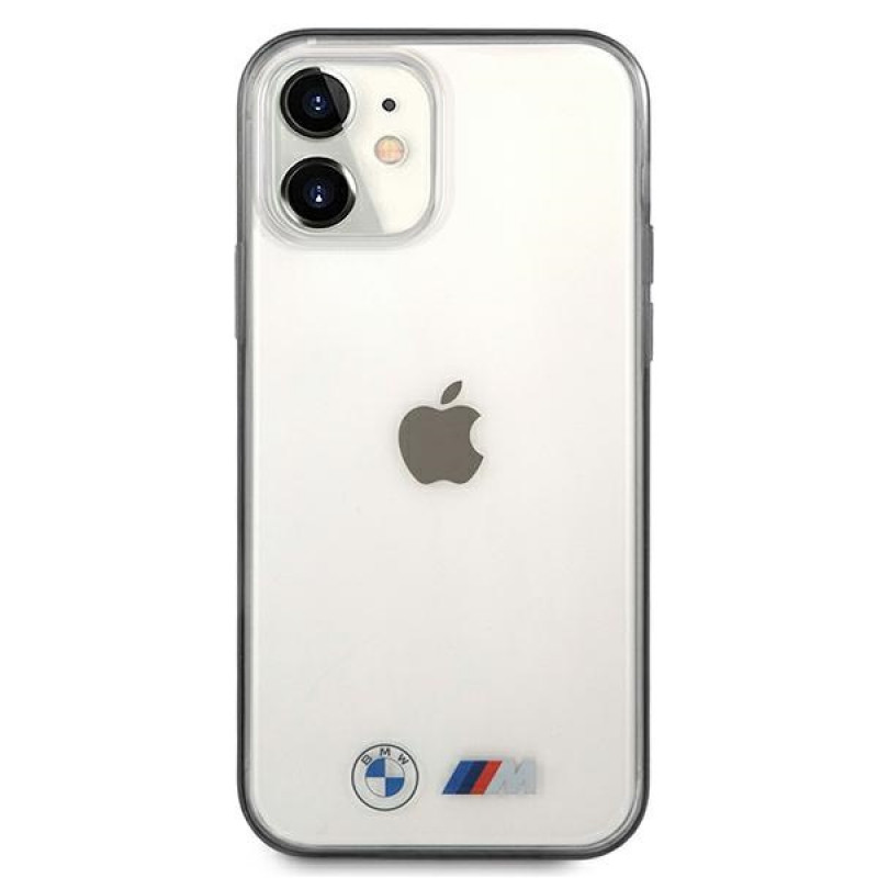 BMW BMHCP12SMBTOK Sandblast kietasis dėklas, skirtas Apple iPhone 12 mini, skaidrus