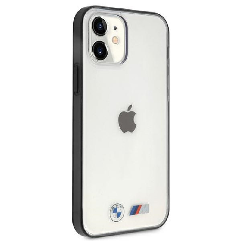 BMW BMHCP12SMBTOK Sandblast kietasis dėklas, skirtas Apple iPhone 12 mini, skaidrus
