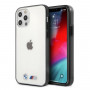 BMW BMHCP12LMBTOK Sandblast kietasis dėklas, skirtas Apple iPhone 12 Pro Max, skaidrus