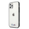 BMW BMHCP12LMBTOK Sandblast kietasis dėklas, skirtas Apple iPhone 12 Pro Max, skaidrus