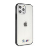 BMW BMHCP12LMBTOK Sandblast kietasis dėklas, skirtas Apple iPhone 12 Pro Max, skaidrus