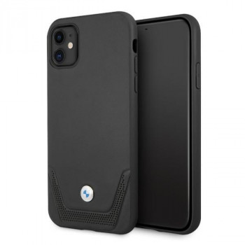 BMW BMHCN61RSWPK Leather Perforate kietasis dėklas, skirtas Apple iPhone 11, juodas